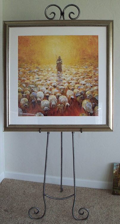 Christian Art Oil Painting Print Frame Example